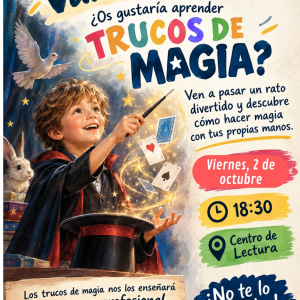Peques de Valdemaqueda ¿os gustaría aprender trucos de magia?